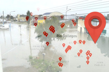 Río Gallegos anegada: el mapa con los puntos más críticos