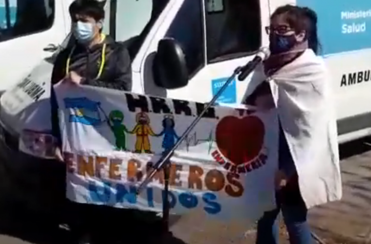 Protesta de salud: Reclaman reconocimiento y denuncian que faltan elementos de protección