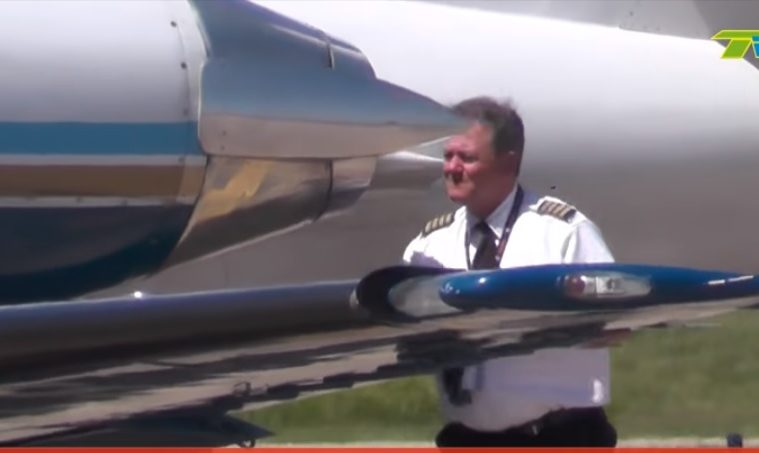 Un canal de Córdoba publicó las imágenes del Cessna Citation de la provincia instantes después del aterrizaje de emergencia