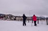 Esquí urbano: acondicionan pistas para esquiar en pleno centro de la ciudad